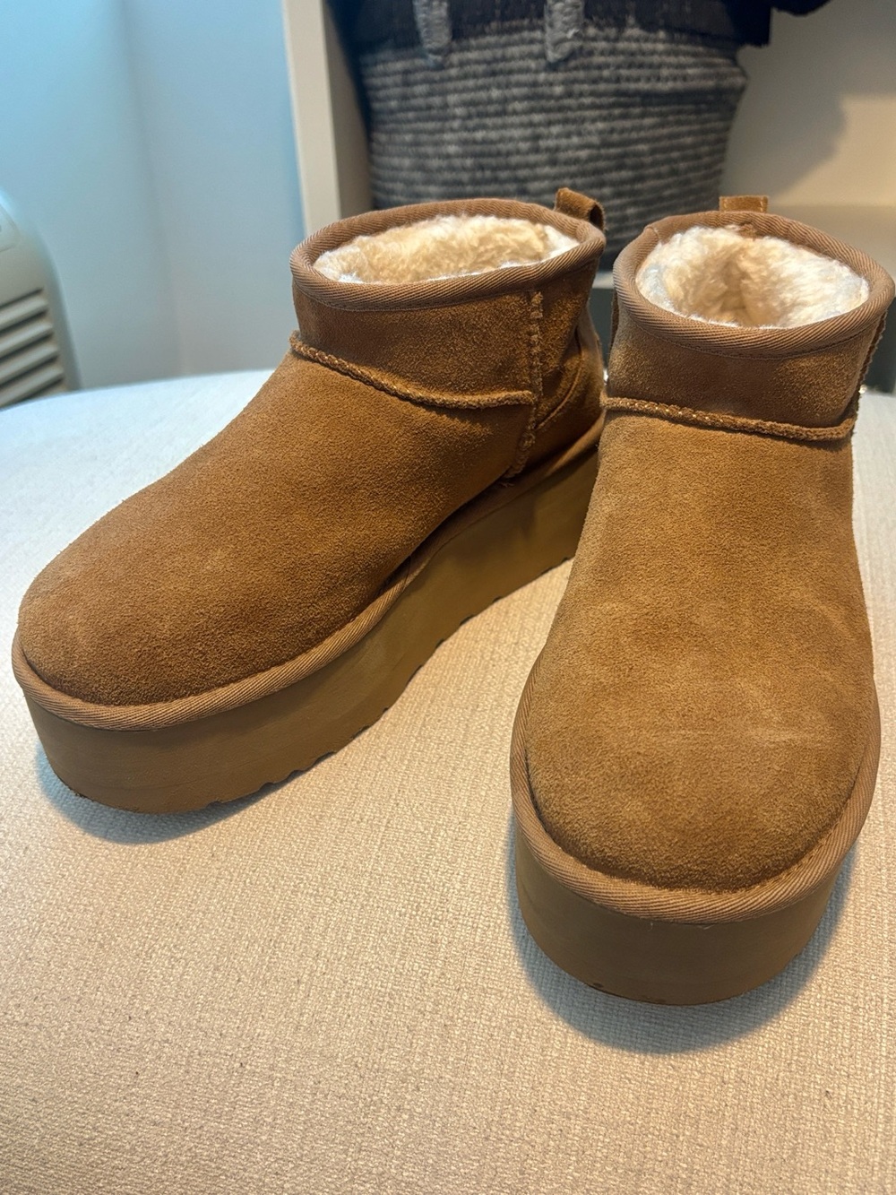 UGG Platform Ankle Boot in Chestnut Brown
